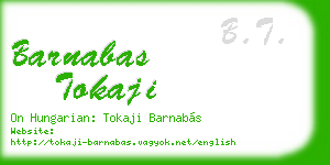 barnabas tokaji business card
